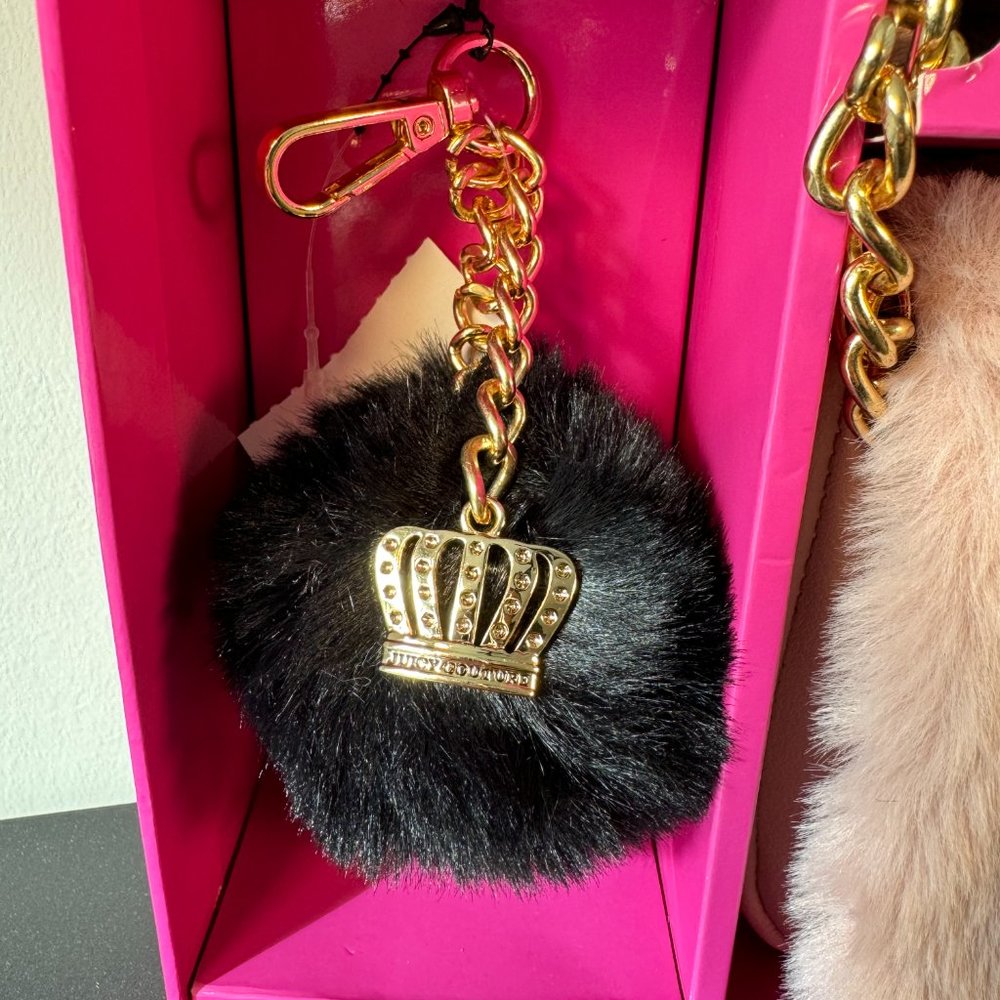 Juicy Couture Blush Pink Flap Crossbody & Keychain Gift Box Set - Brand New - Picture 4 of 7